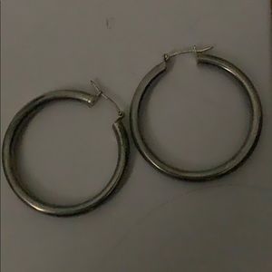 Silver hoops
